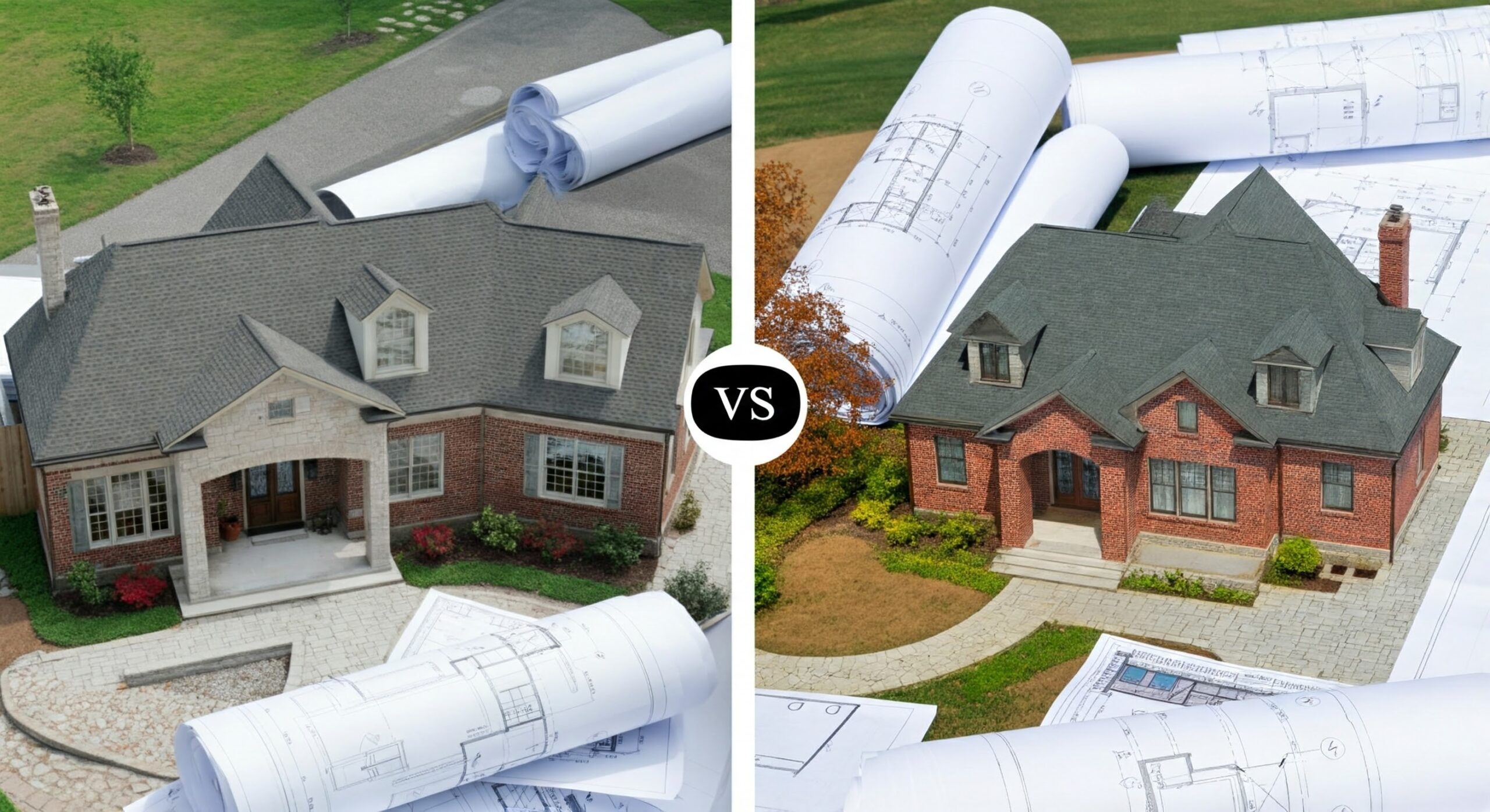 Stock house plans vs custom home plans