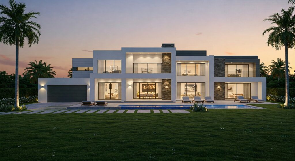 A beautiful big luxury designed house plans in the us.