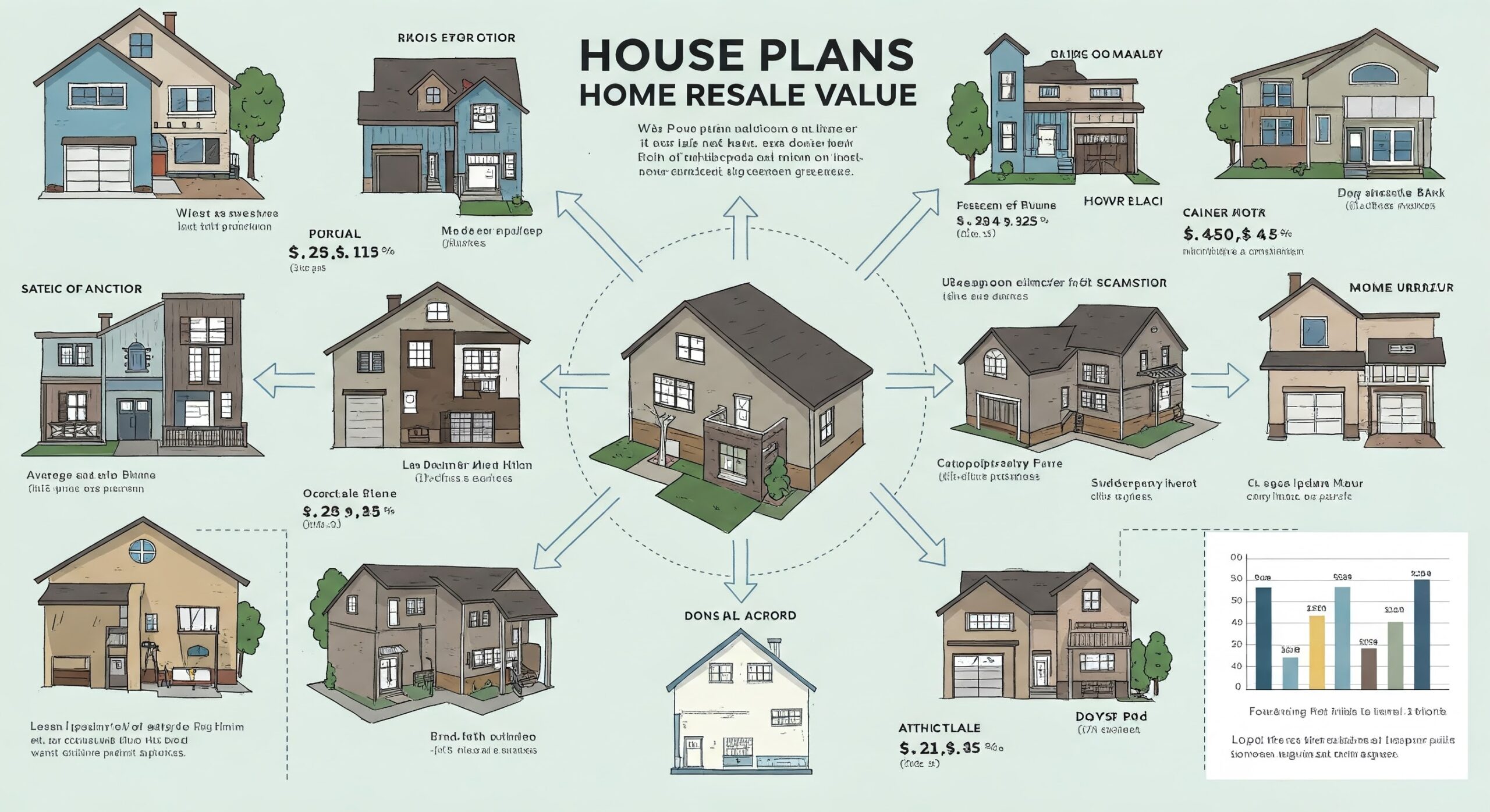 Infographics of the house plans impact home resale value.