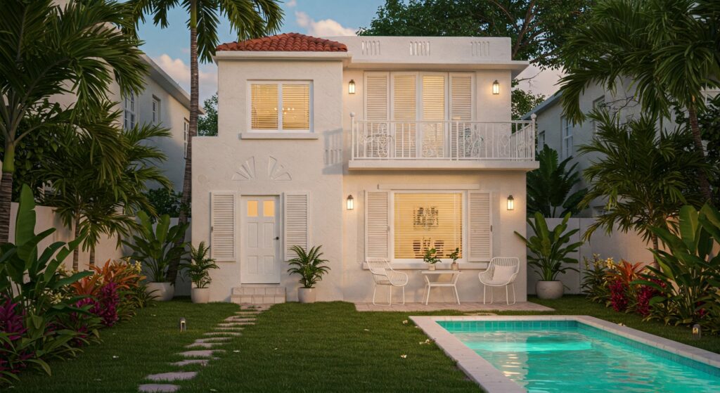 A beautiful modern small house plans in Miami, FL.