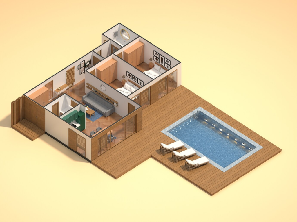 This image shows the pre designed house plan design.
